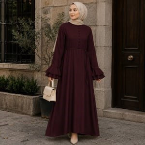 Kuplu Kaplama Düğmeli 5160 - Acı Kahve