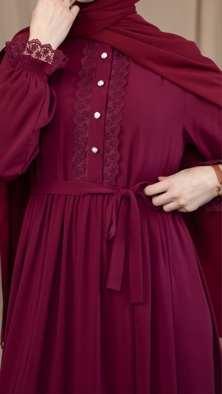 Dantelli Elbise 5138 - Bordo