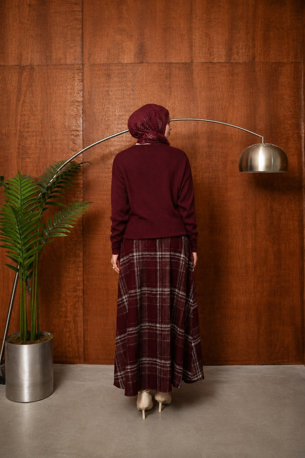 Düğmeli Triko Hırka - Bordo