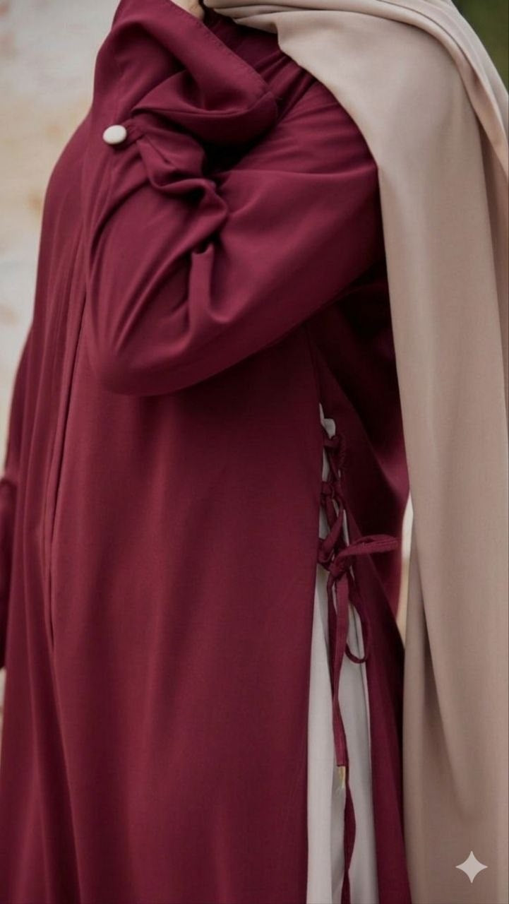 Yandan Garnili Ferace 5118 - Bordo