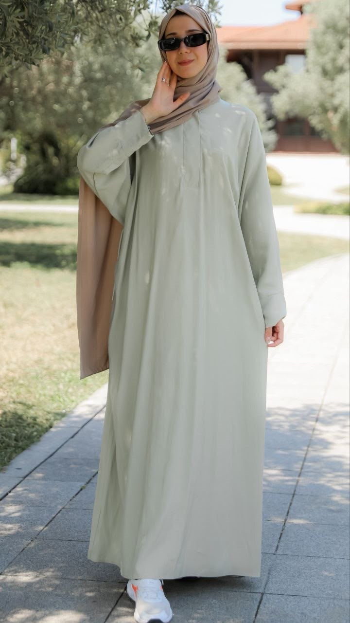 Yarasa Kol Elbise 5157 - Çağla