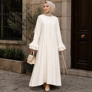 Kuplu Kaplama Düğmeli 5160 - Ekru