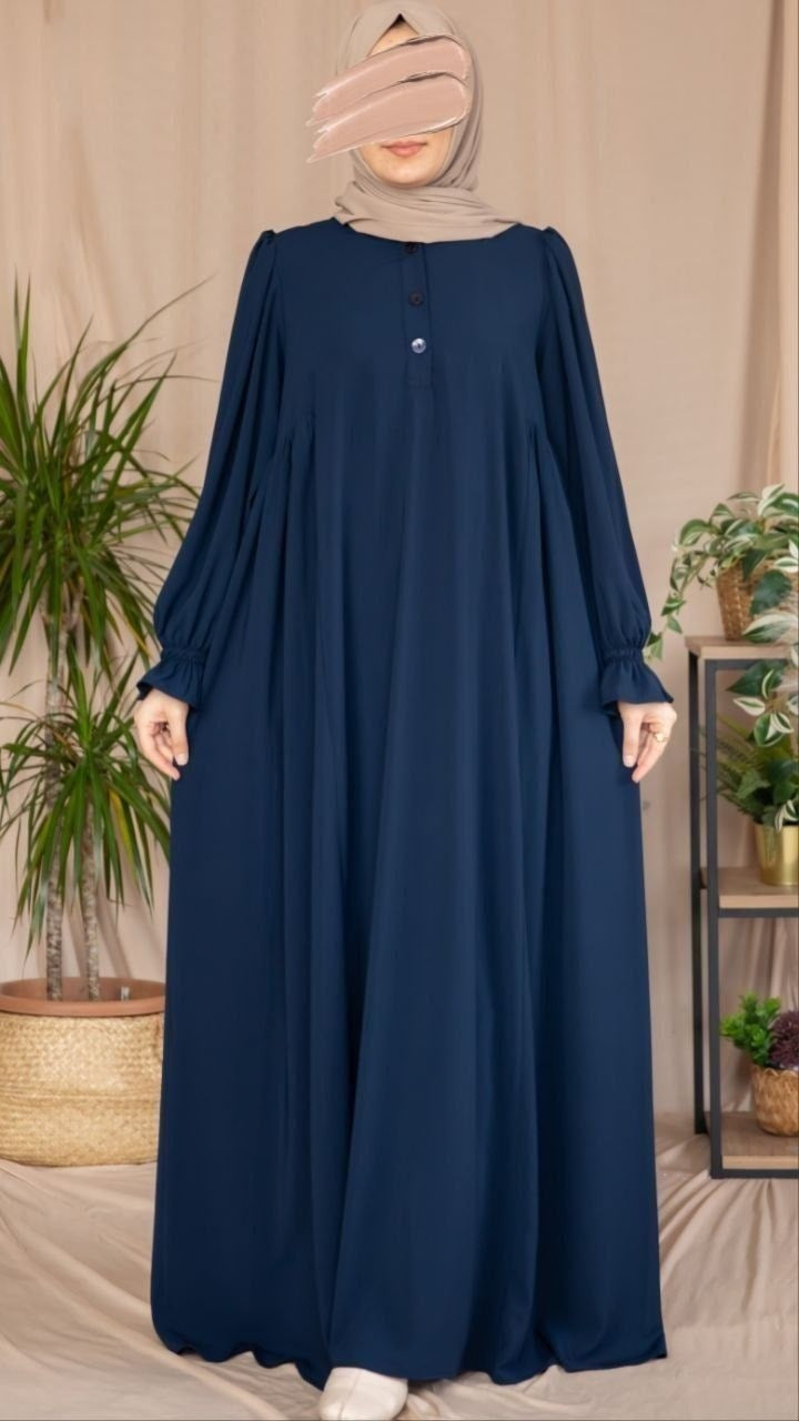 Yarım Pat Yandan Büzgülü 5073 - Lacivert