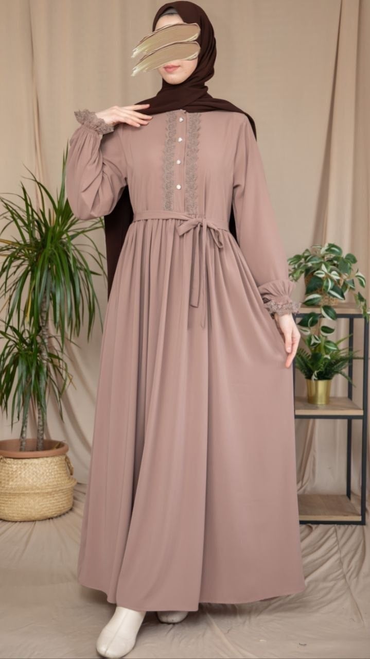 Dantelli Elbise 5138 - Pudra