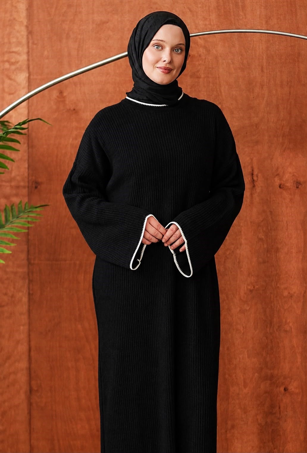 İnce Biyeli Triko 2686 - Siyah
