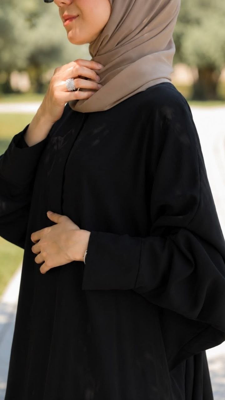 Yarasa Kol Elbise 5157 - Siyah