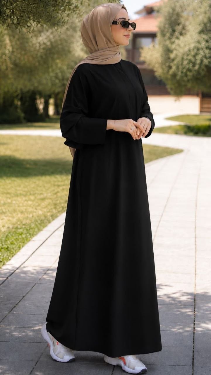 Yarasa Kol Elbise 5157 - Siyah