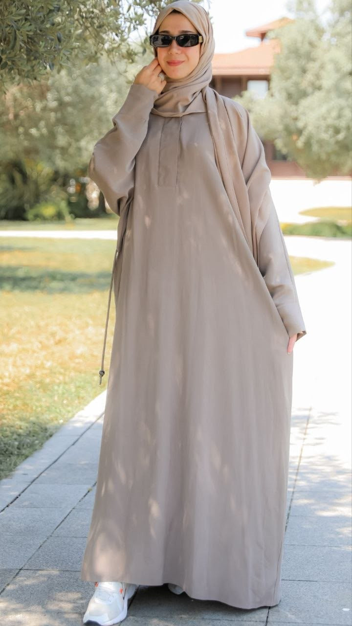 Yarasa Kol Elbise 5157 - Vizon